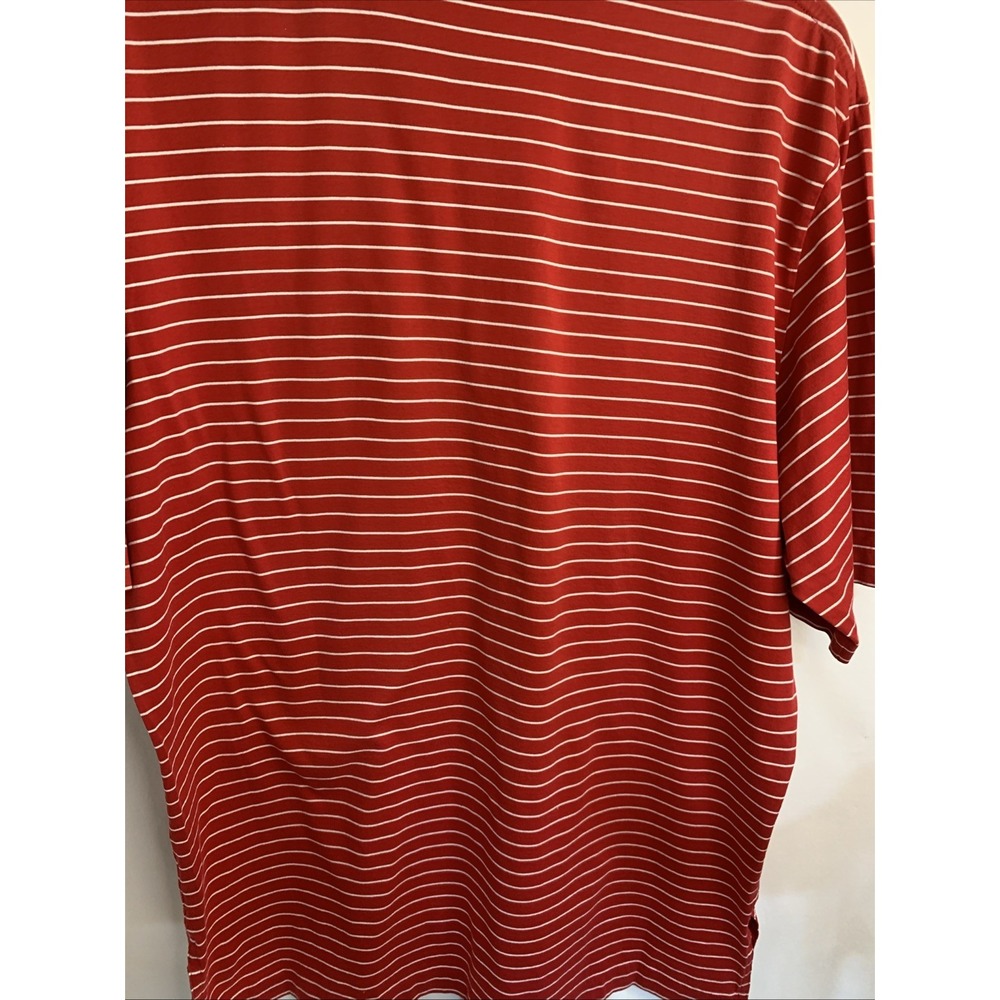 Polo Ralph Lauren Pima Soft Touch Stripe Red SS‎  Polo Shirt Size Medium Logo - Picture 5 of 6